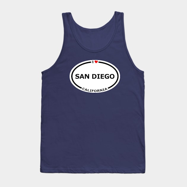 I "Heart" San Diego, California, 1769 Tank Top by Webdango